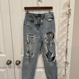 BDG Urban Outfitters Distressed Light Wash Mom Jeans - Size 27